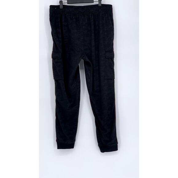 90 DEGRESS By REFLEX Men's Black Camo Print Drawstring Jogger Cargo Pant SZ L - Picture 1 of 8